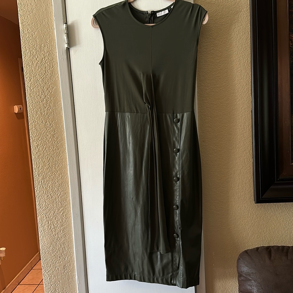 New York & Company green army dress size S